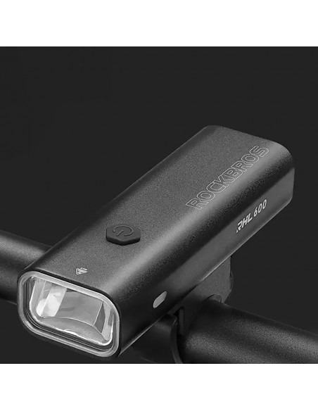 
Priekinis dviračio žibintas su žibintuvėlio funkcija, baltas, 600 lm, IPX6, USB-C - juodas
