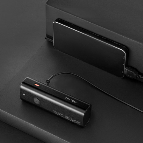 
Priekinis dviračio žibintas su žibintuvėlio funkcija, baltas, 600 lm, IPX6, USB-C - juodas
