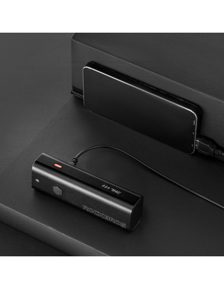 
Priekinis dviračio žibintas su žibintuvėlio funkcija, baltas, 600 lm, IPX6, USB-C - juodas
