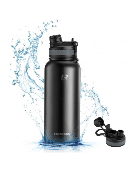 
Dviračio gertuvė, termosas gėrimams, nerūdijančio plieno, 530 ml - juoda
