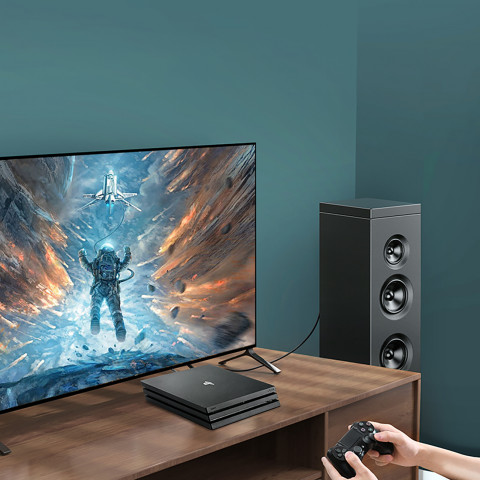 
„Toslink SPDIF“ optinis garso kabelis, 1 m, juodas
