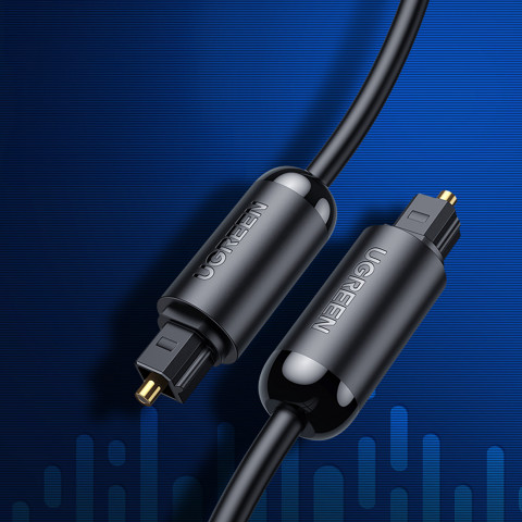 
„Toslink SPDIF“ optinis garso kabelis, 2 m, juodas
