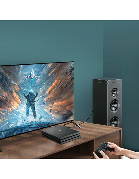 
„Toslink SPDIF“ optinis garso kabelis, 2 m, juodas
