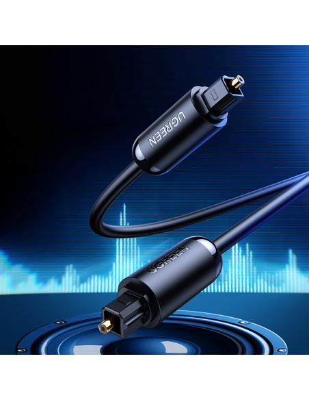 
„Toslink SPDIF“ optinis garso kabelis, 3 m, juodas
