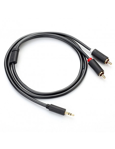 
Garso kabelis 3,5 mm minijack (kištukas) - 2 RCA (kištukas) 2 m - pilkas
