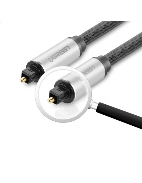 
„Toslink SPDIF“ optinis garso kabelis, 2 m, pilkas
