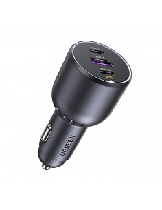 
130 W automobilinis įkroviklis, 2 x USB-C ir 1 x USB-A – pilkas
