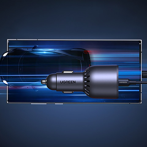 
130 W automobilinis įkroviklis, 2 x USB-C ir 1 x USB-A – pilkas
