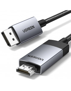 
DisplayPort - HDMI 4K 60Hz 3 m kabelis - pilkas
