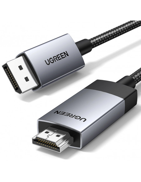 
DisplayPort - HDMI 4K 60Hz 3 m kabelis - pilkas
