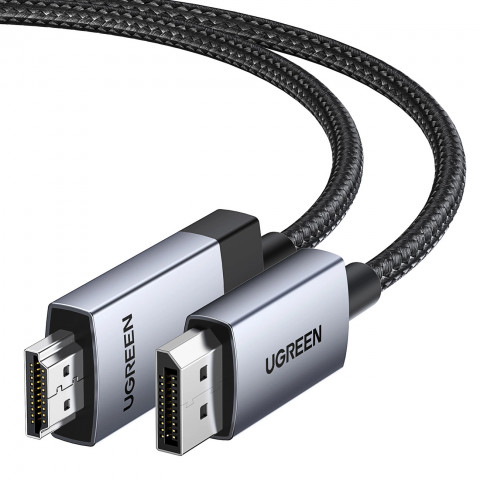 
DisplayPort - HDMI 4K 60Hz 3 m kabelis - pilkas
