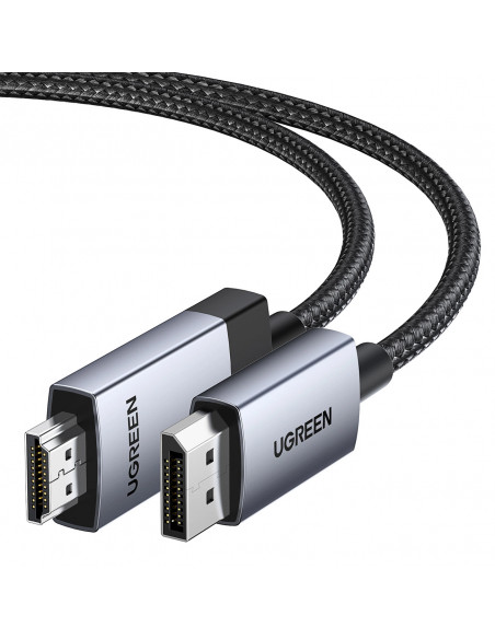 
DisplayPort - HDMI 4K 60Hz 3 m kabelis - pilkas
