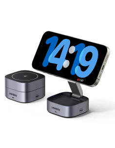 
3 viename „MagSafe Qi“ belaidis telefono ir ausinių įkroviklis su USB-C prievadu – juodas
