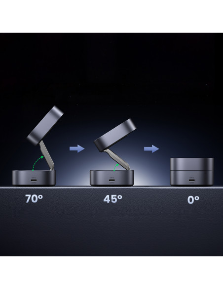 
3 viename „MagSafe Qi“ belaidis telefono ir ausinių įkroviklis su USB-C prievadu – juodas
