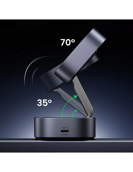 
3 viename „MagSafe Qi“ belaidis telefono ir ausinių įkroviklis su USB-C prievadu – juodas
