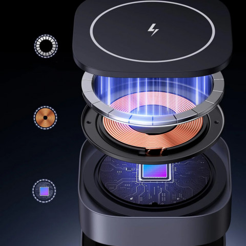 
3 viename „MagSafe Qi“ belaidis telefono ir ausinių įkroviklis su USB-C prievadu – juodas
