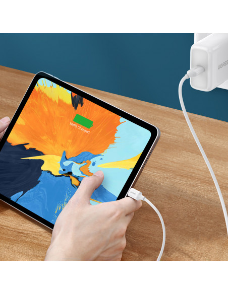 
USB-C - USB-C PD QC AFC 0,5 m kabelis - baltas
