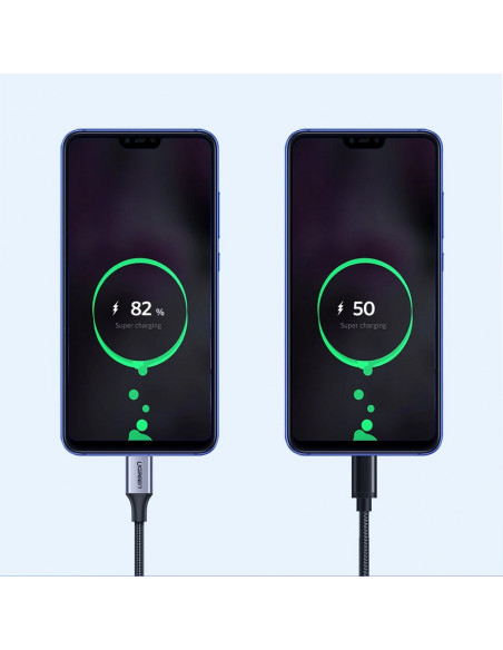 
Laidas USB-A - USB-C QC 3.0 3A 1.5m - pilkas
