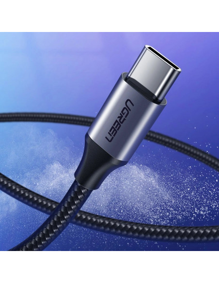 
USB-A - USB-C QC 3.0 3A 0,25 m kabelis - pilkas
