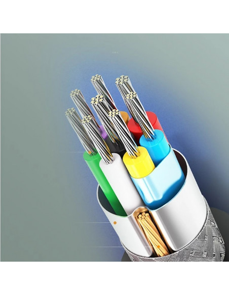 
USB-A 3.0 - USB-C 3A 0,5 m kabelis - juodas
