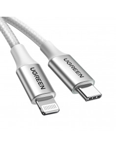 
USB-C - iPhone Lightning MFi kabelis 1 m - sidabrinis

