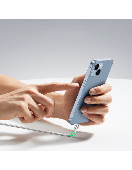 
USB-C - iPhone Lightning MFi kabelis 1 m - sidabrinis
