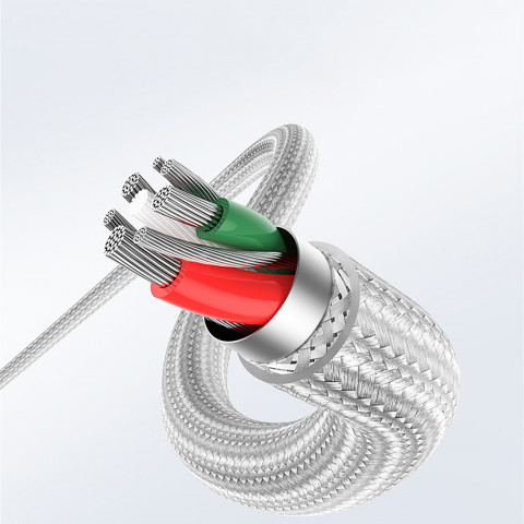 
USB-C - iPhone Lightning MFi kabelis 1 m - sidabrinis
