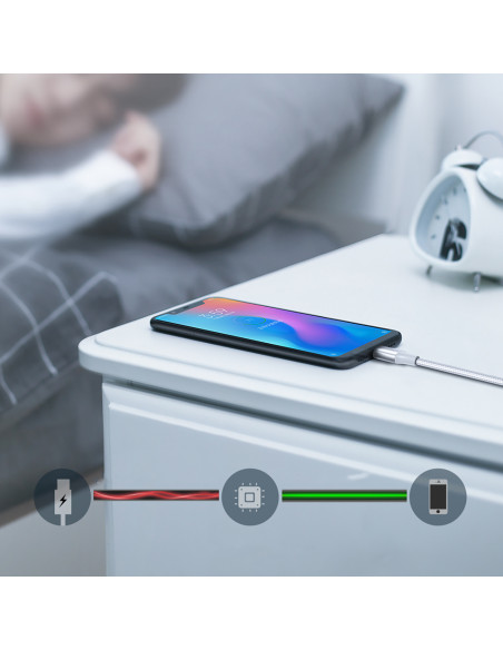 
USB-A - USB-C QC 3.0 3A 3m - baltas
