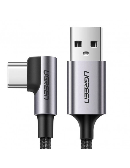 
USB-A - USB-C 3A 3 m kampinis kabelis - pilkas
