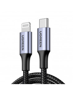 
iPhone Lightning kabelis - USB-C 2.0 MFi 1m - pilkas
