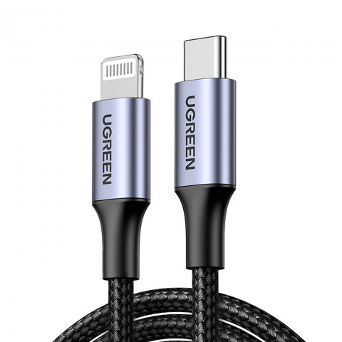 
iPhone Lightning kabelis - USB-C 2.0 MFi 1m - pilkas
