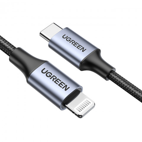 
iPhone Lightning kabelis - USB-C 2.0 MFi 1m - pilkas
