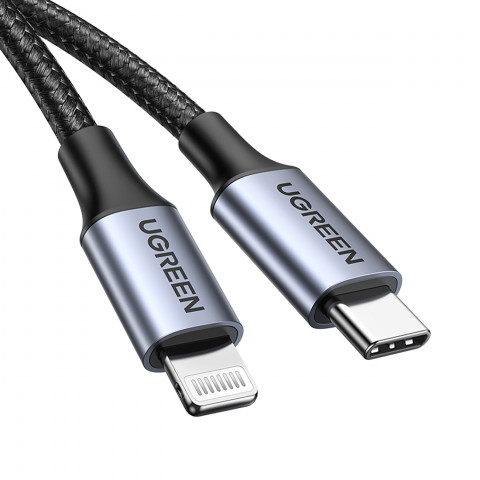 
iPhone Lightning kabelis - USB-C 2.0 MFi 1m - pilkas
