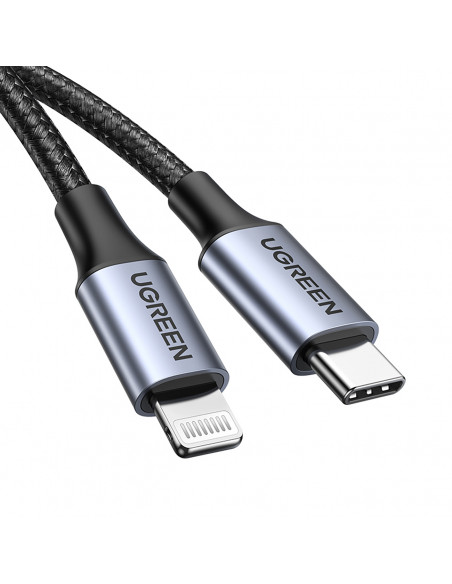 
iPhone Lightning kabelis - USB-C 2.0 MFi 1m - pilkas
