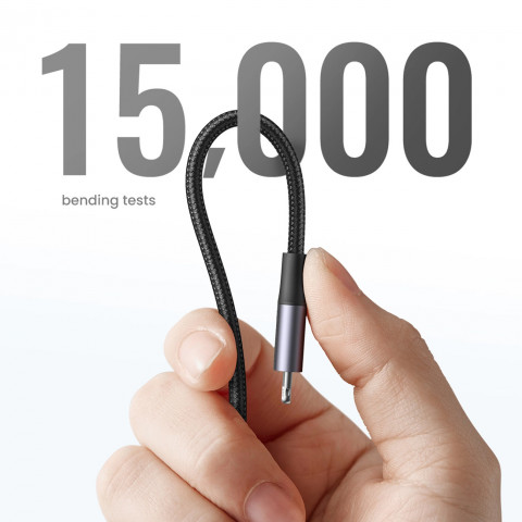 
iPhone Lightning kabelis - USB-C 2.0 MFi 1m - pilkas
