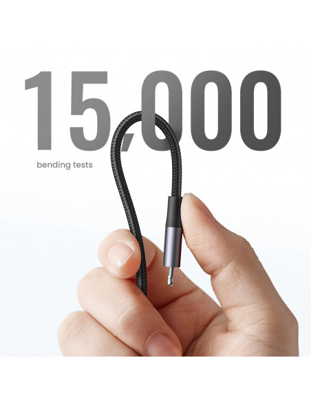 
iPhone Lightning kabelis - USB-C 2.0 MFi 1m - pilkas
