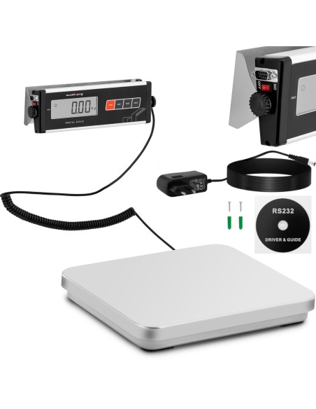 Platforminės pašto svarstyklės laiškų siuntiniams su išoriniu LCD 35,5 x 40,5 150 kg/ 0,05 kg Platforminės pašto svarstyklės laiškų siuntiniams su išoriniu LCD 35,5 x 40,5 150 kg/ 0,05 kg