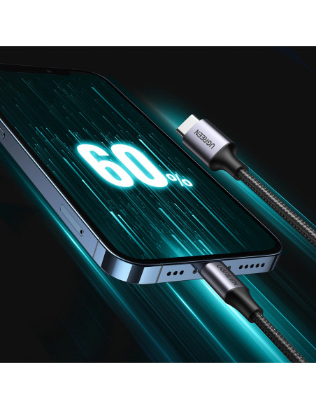 
iPhone Lightning kabelis - USB-C 2.0 MFi 1m - pilkas
