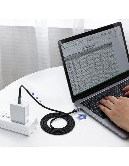 
USB-C 3.1 - USB-C 3.1 1,5 m kabelis - pilkas
