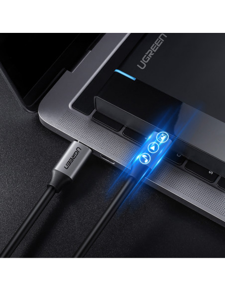 
USB-C 3.1 - USB-C 3.1 1,5 m kabelis - pilkas
