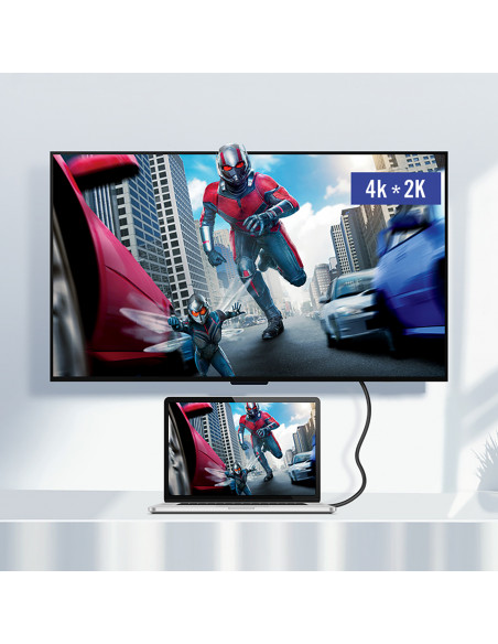 
USB-C 3.1 - USB-C 3.1 1,5 m kabelis - pilkas
