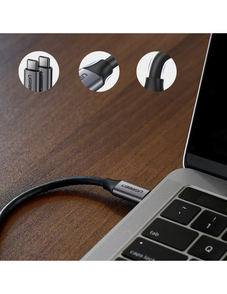 
USB-C 3.1 - USB-C 3.1 1,5 m kabelis - pilkas
