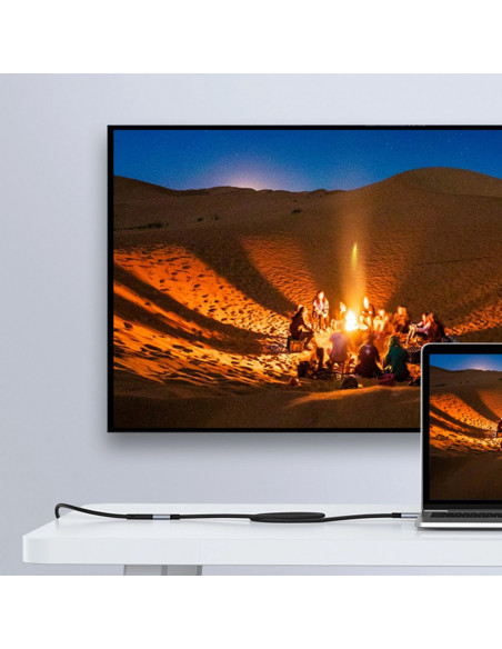 
USB-C PD QC prailginimo laidas 100W 5A 10Gbps 0.5m - pilkas
