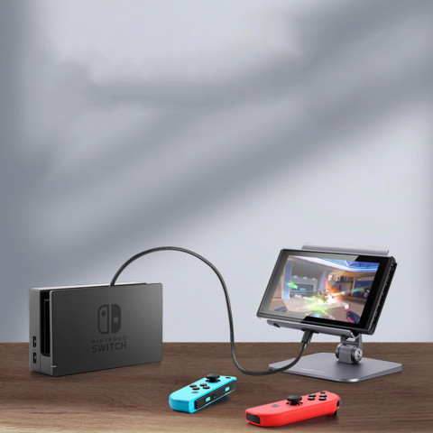 
USB-C PD QC prailginimo laidas 100W 5A 10Gbps 0.5m - pilkas
