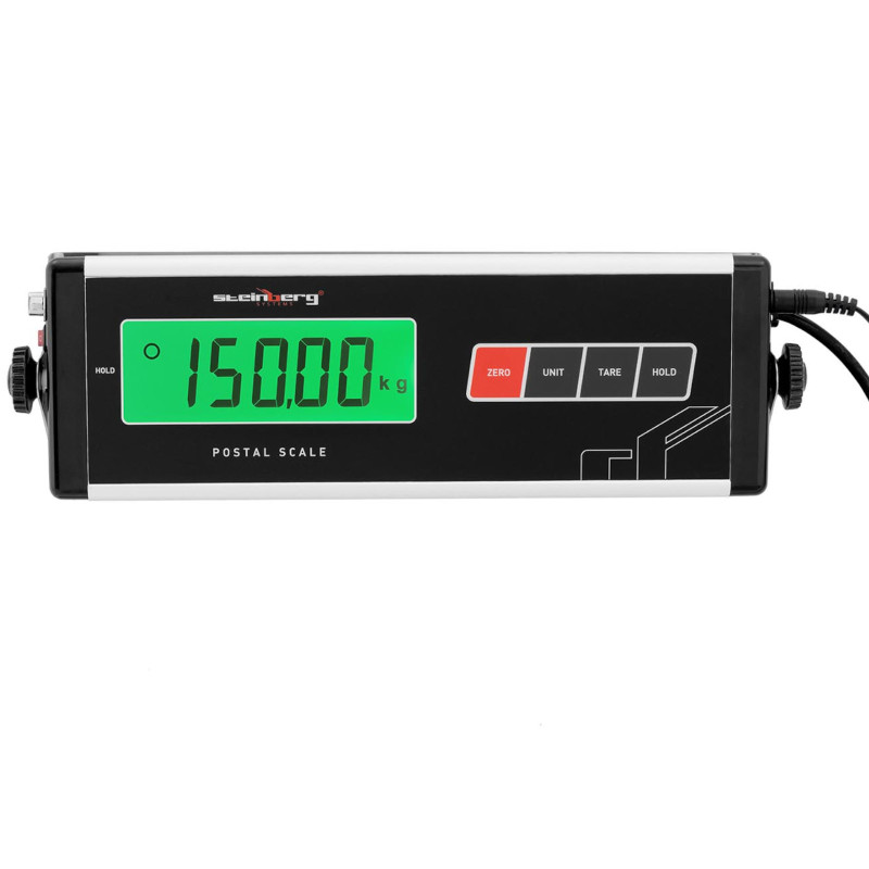 Platforminės pašto svarstyklės laiškų siuntiniams su išoriniu LCD 35,5 x 40,5 150 kg/ 0,05 kg