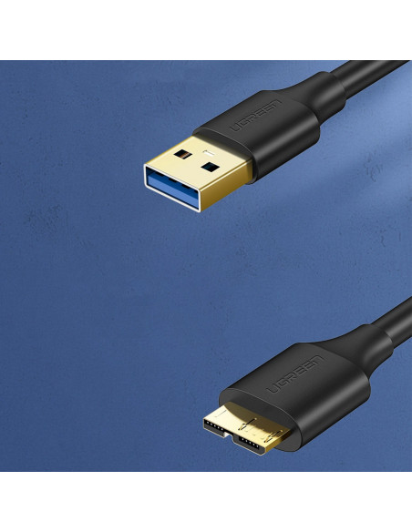 
USB-A 3.0 - micro USB-B 0,5 m kabelis - juodas
