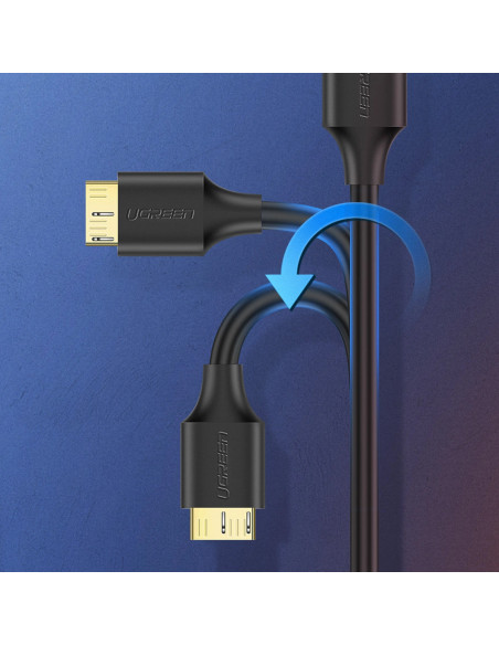 
USB-A 3.0 - micro USB-B 0,5 m kabelis - juodas
