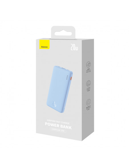 
10000mAh „Airpow“ greitojo įkrovimo 20 W nešiojama baterija – mėlyna
