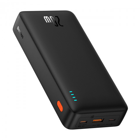 
20000mAh „Airpow 20W“ nešiojama baterija su USB-A - USB-C laidu, 50 cm, juoda
