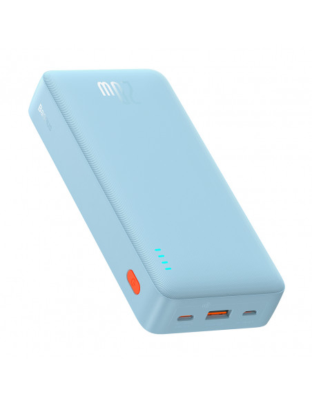 
20000mAh nešiojama baterija „Airpow 20W“ su USB-A - USB-C laidu, 50 cm, mėlyna
